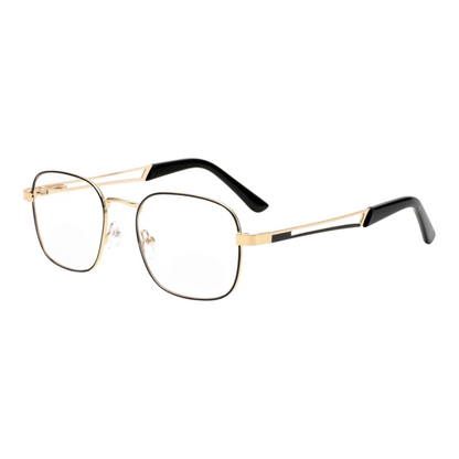 EV30007 Lightweight Metal Eyeglasses | Stylish Rectangle Frames for Men & Women | 49-20-140