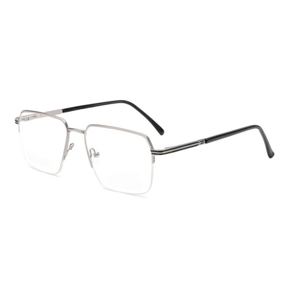 EV30011 Lightweight Metal Eyeglasses | Stylish Rectangle Frames for Men & Women | 54-17-142