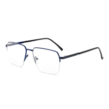 EV30011 Lightweight Metal Eyeglasses | Stylish Rectangle Frames for Men & Women | 54-17-142