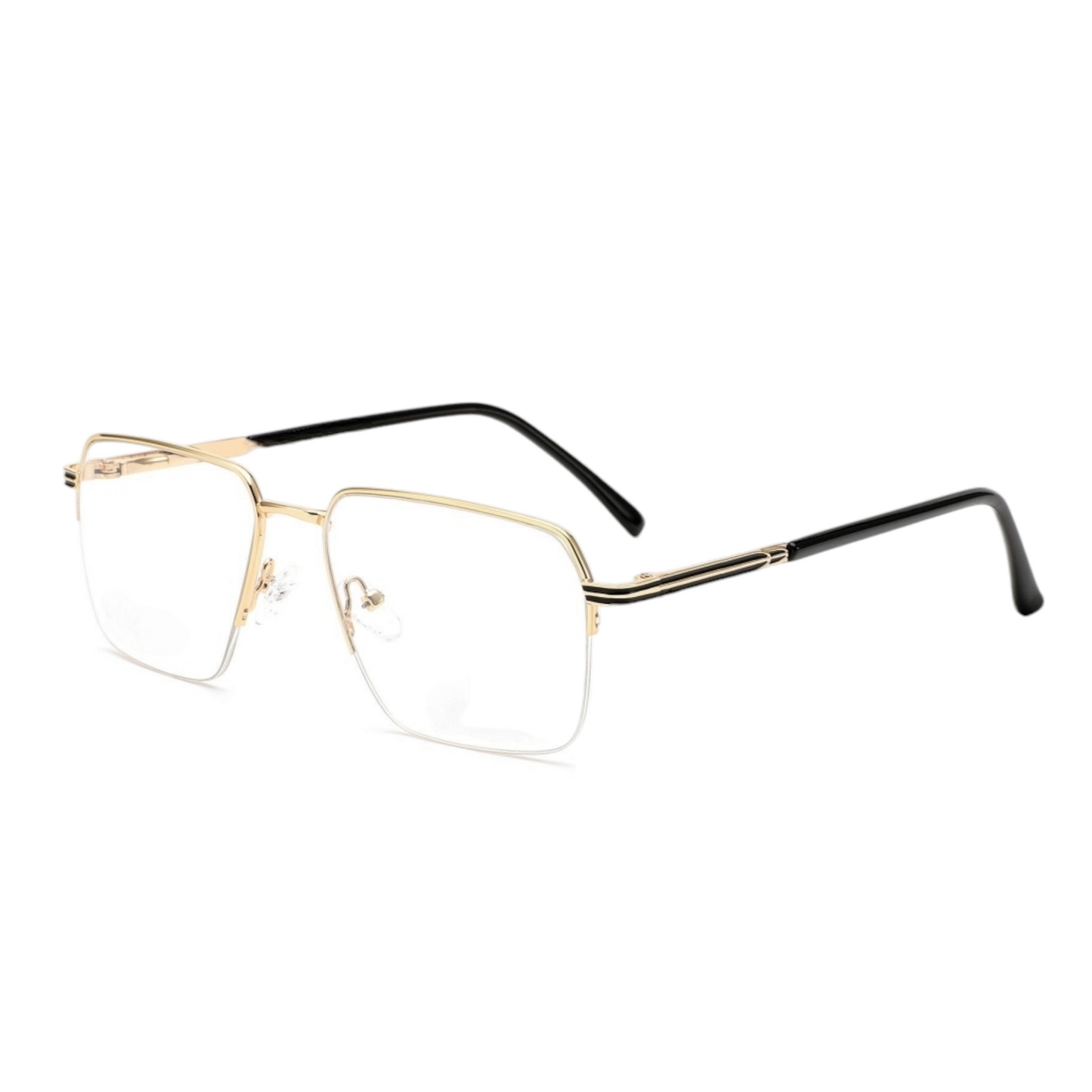 EV30011 Lightweight Metal Eyeglasses | Stylish Rectangle Frames for Men & Women | 54-17-142