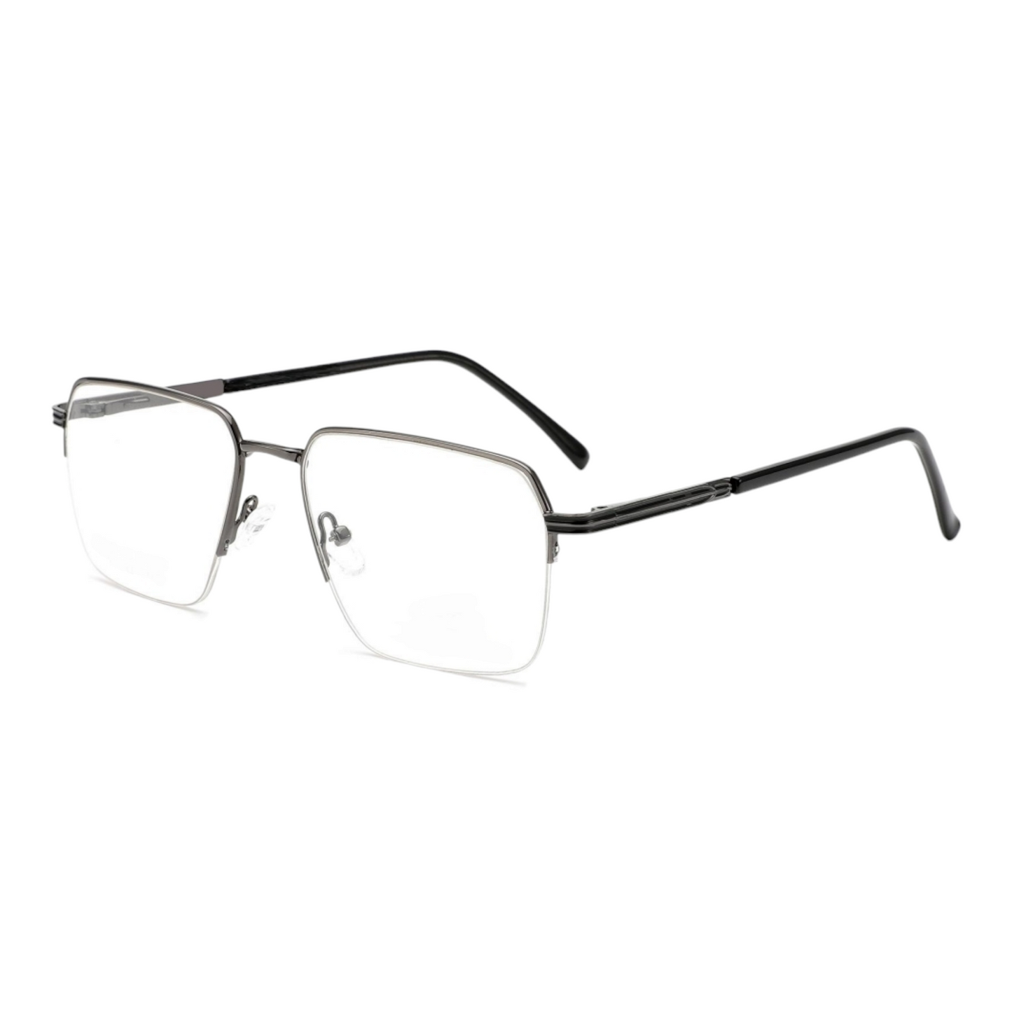 EV30011 Lightweight Metal Eyeglasses | Stylish Rectangle Frames for Men & Women | 54-17-142