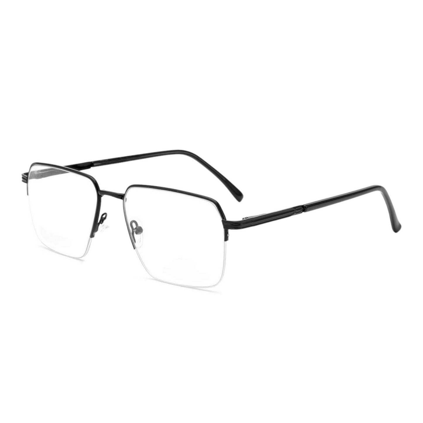 EV30011 Lightweight Metal Eyeglasses | Stylish Rectangle Frames for Men & Women | 54-17-142