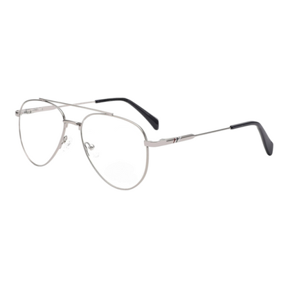 EV30012 Lightweight Metal Eyeglasses | Stylish Rectangle Frames for Men & Women | 54-16-142