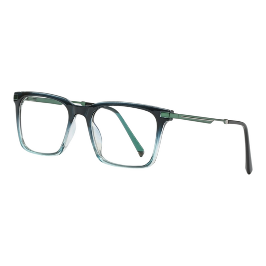 EVORA EV8803 Green/Blue Dual Tone Transparent Eyewear Frame | Stylish & Durable