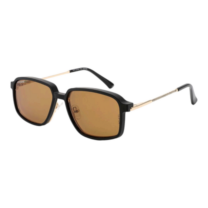 EVORA Magnetic Clip-On Sunglasses | 3-in-1 Black Polarized, Brown Lens & Night Vision Lenses | Model No. D2131