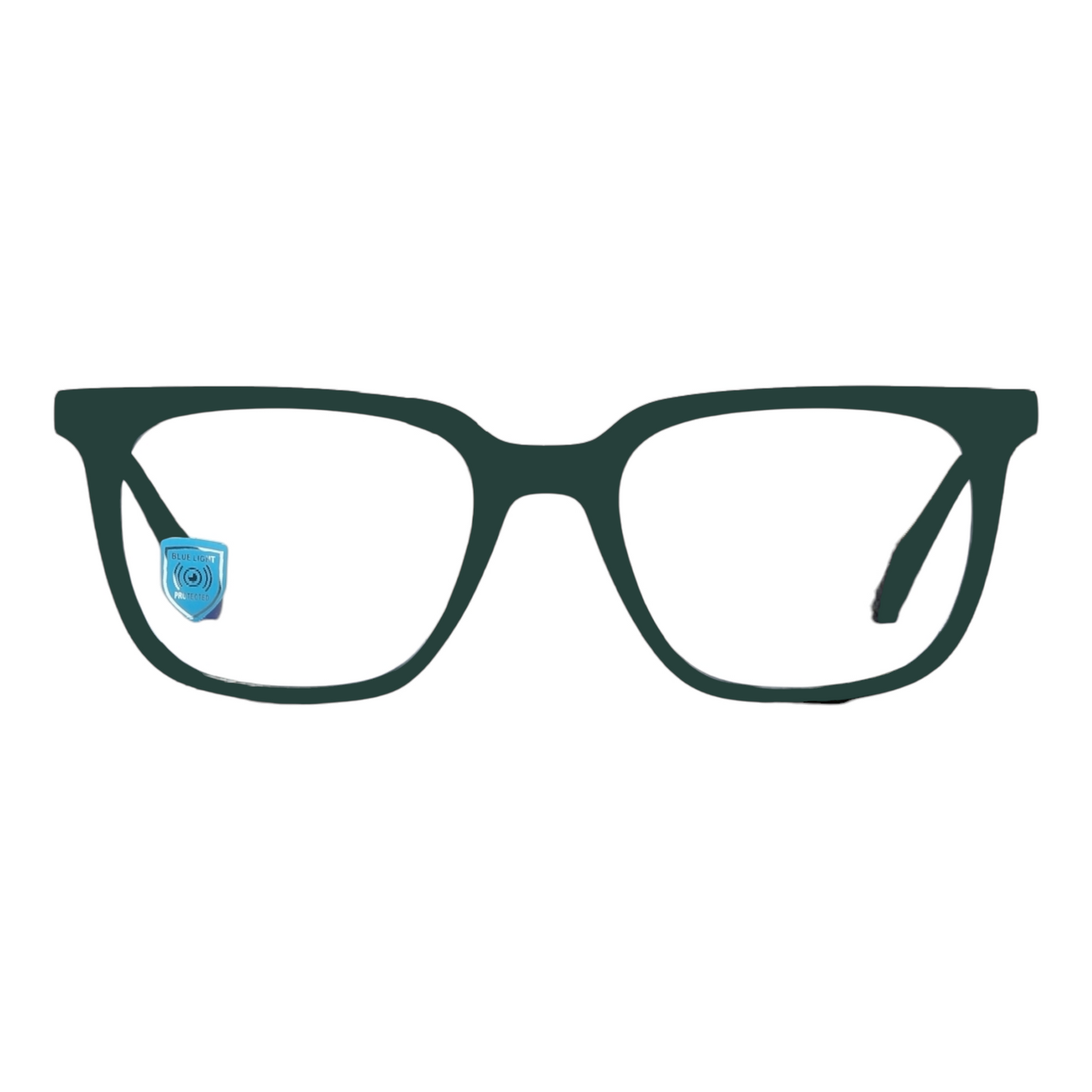 EVORA Hustle | Military Green Bluecut Anti-Glare Computer Glasses | Zero Power | Unisex Medium | EV6002