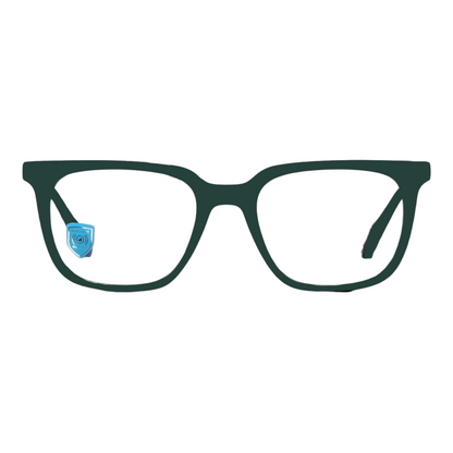 EVORA Hustle | Military Green Bluecut Anti-Glare Computer Glasses | Zero Power | Unisex Medium | EV6002