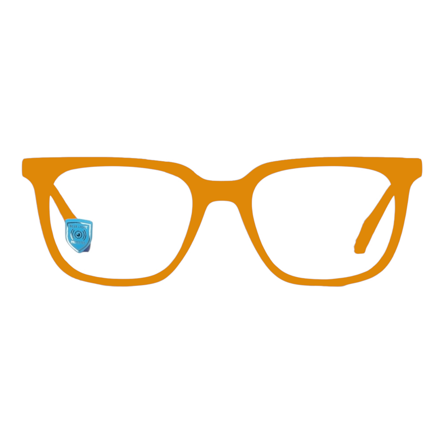 EVORA Hustle | Amber Bluecut Anti-Glare Computer Glasses | Zero Power | Unisex Medium | EV6002