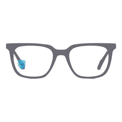 EVORA Hustle | Grey Bluecut Anti-Glare Computer Glasses | Zero Power | Unisex Medium | EV6002 - EVORA