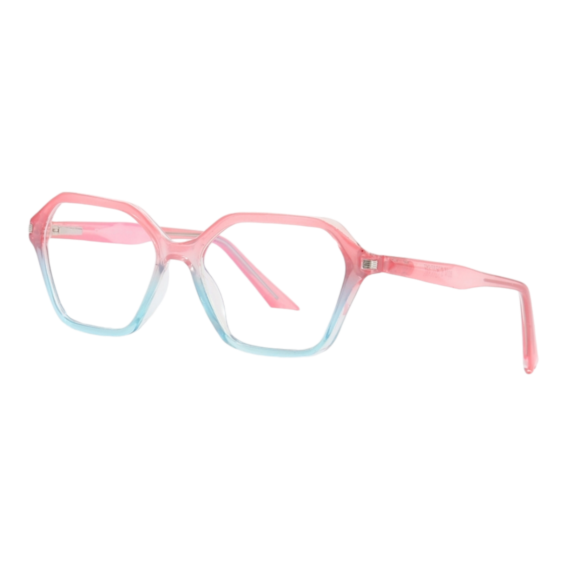 EVORA 8014 TR90 Eyewear Frame – Movie Star Bold | Transparent Pink/Blue | Lightweight & Durable | 51-17-145 - EVORA