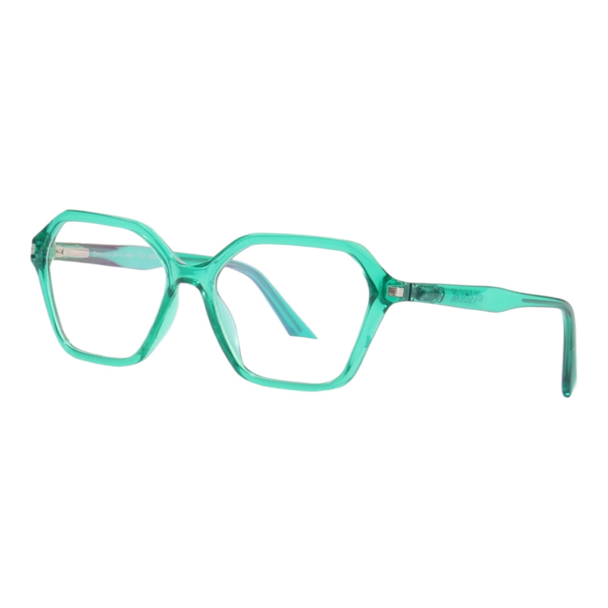 EVORA 8014 TR90 Eyewear Frame – Movie Star Bold | Transparent Green | Lightweight & Durable | 51-17-145 - EVORA
