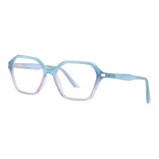 EVORA 8014 TR90 Eyewear Frame – Movie Star Bold | Blue/Pink | Lightweight & Durable | 51-17-145 - EVORA