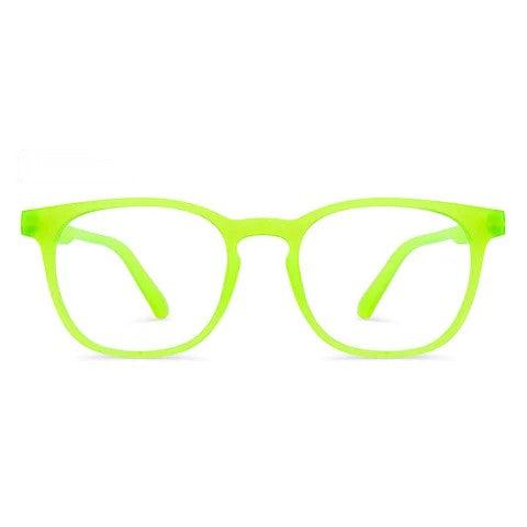 EVORA Hustle | Electric Green | Zero Power Bluecut AntiGlare Computer Glasses | For Men & Women | Medium | EV10001