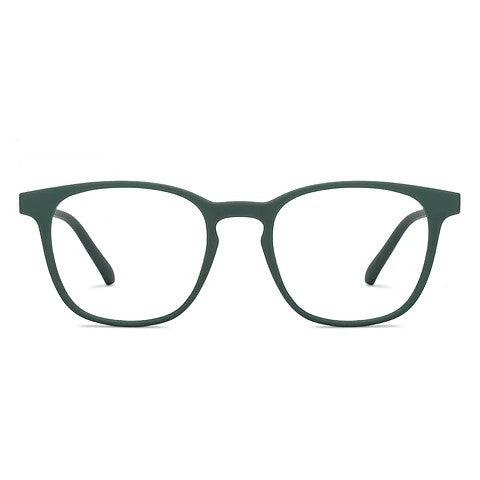 EVORA Hustle | Military Green | Zero Power Bluecut AntiGlare Computer Glasses | For Men & Women | Medium | EV10001