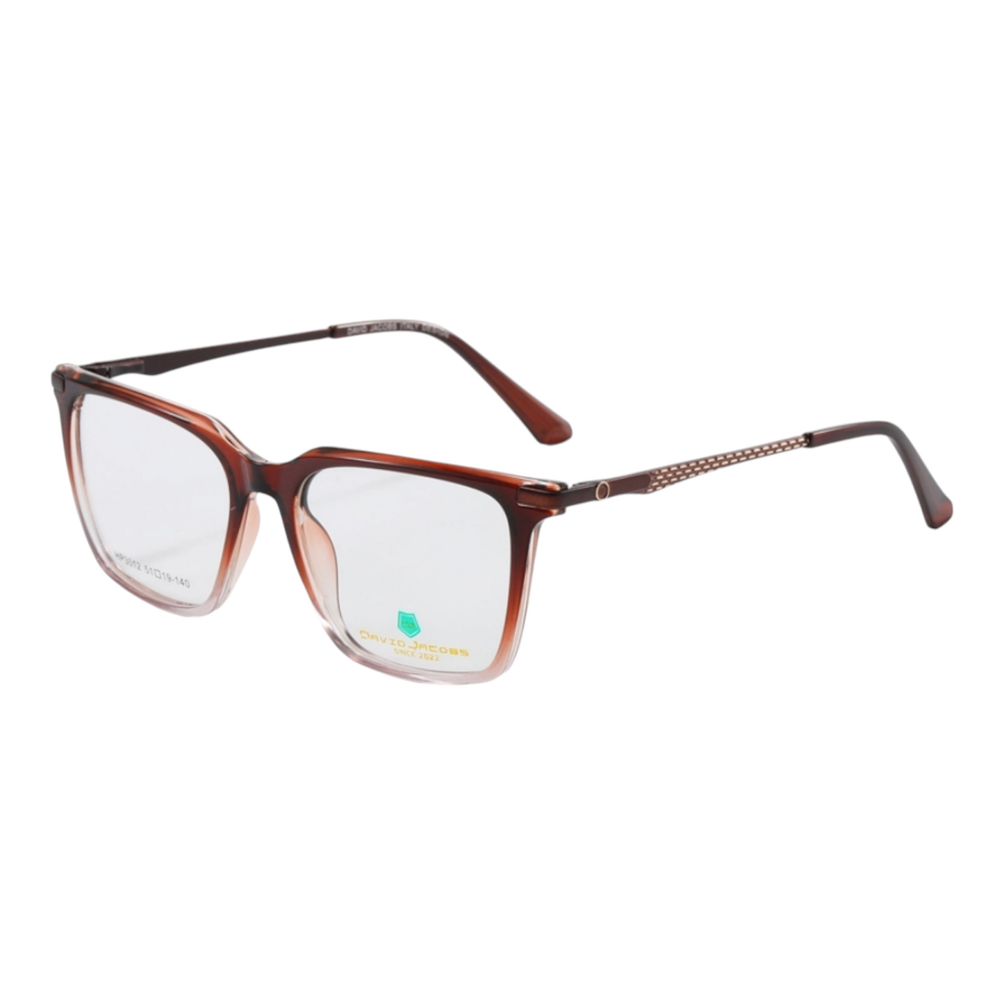 EVORA X David Jacobs HP3012 | Square Eyeglasses – Stylish Italian Design | 15+ Color Options | Unisex TR90 Frame (51-19-140) - EVORA