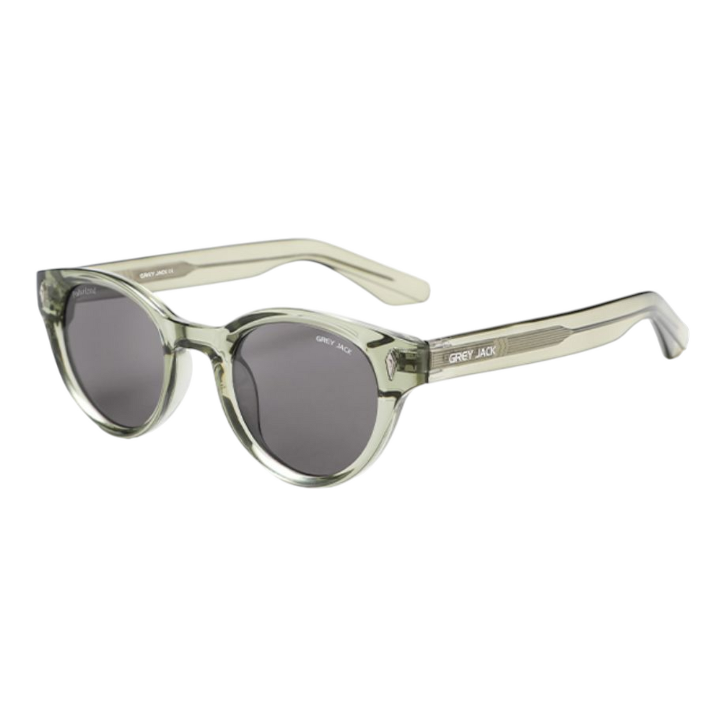 Grey Jack GJ6604 Transparent Green Polarized Sunglasses – Grey Lens Premium Eyewear