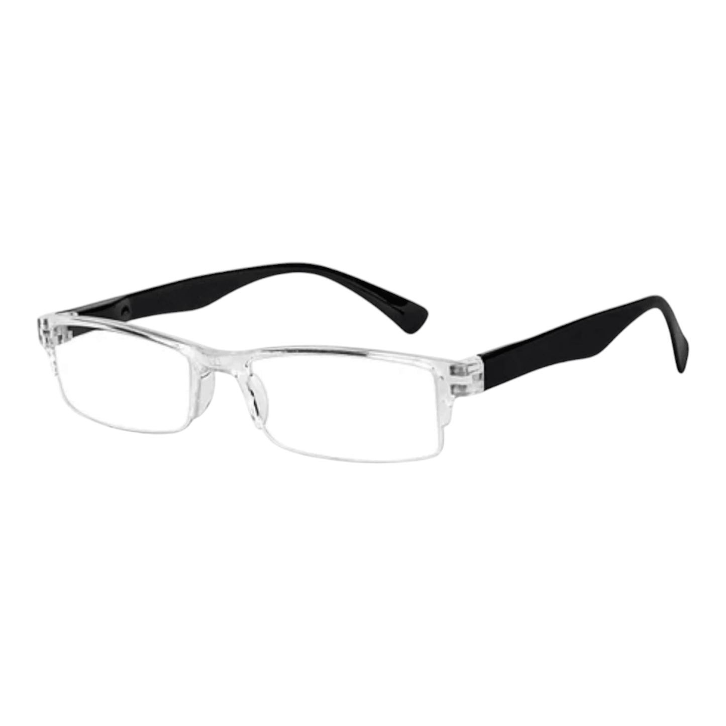 EVORA Readers | Crystal Transparent Half Rim Rectangle