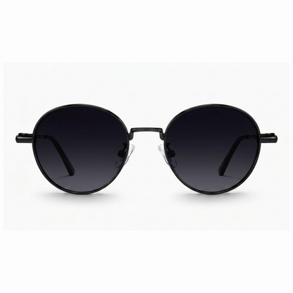 EVORA Eclipse – Matte Black Round Premium Sunglasses