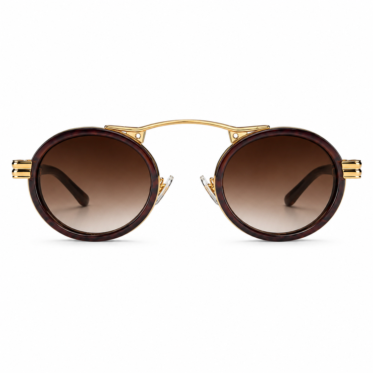 EVORA Amber Halo – Premium Round Tortoise Sunglasses for Women