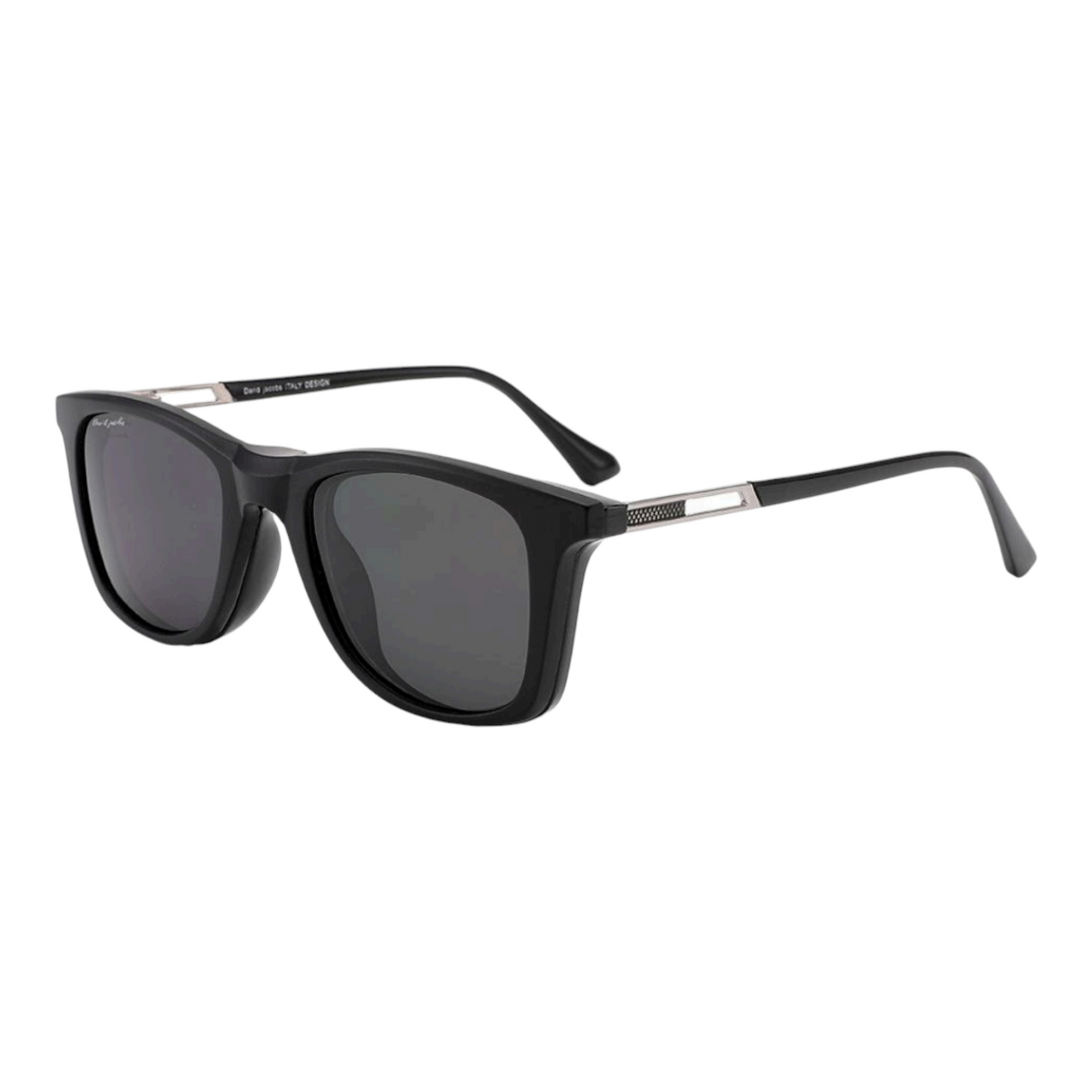 EVORA Magnetic Clip-On Sunglasses | 3-in-1 Black Polarized, Blue Mercury Lens & Night Vision Lenses | Model No. D2126