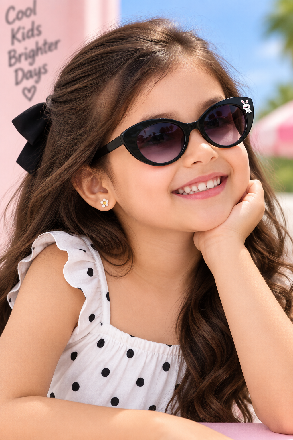 EVORA Kids Cat-Eye Sunglasses – Black | Ages 3–7 Years