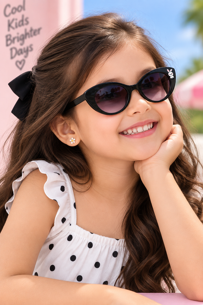 EVORA Kids Cat-Eye Sunglasses – Black | Ages 3–7 Years