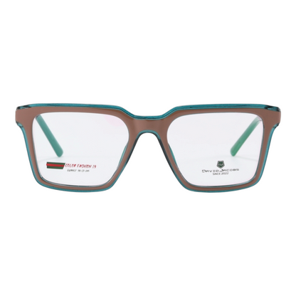 EVORA X David Jacobs GW9907 Oversized Rectangle Eyewear for Men – TR90 Optical Frames in 6 Stylish Colors | Blue Light Ready | Size 59-17-145 - EVORA