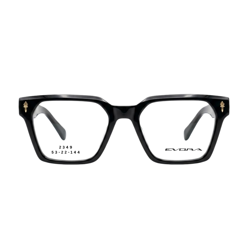 EVORA 2349 black rectangular full rim eyeglasses 53-22-144