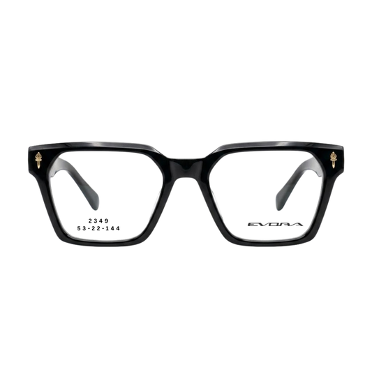 EVORA 2349 black rectangular full rim eyeglasses 53-22-144