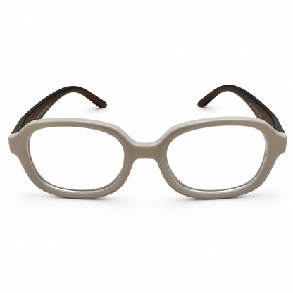 EVORA Kids Flex TR90 Eyeglasses – Pearl Grey & Smoke Black | Model LLH-1008 | Size 48-18-136