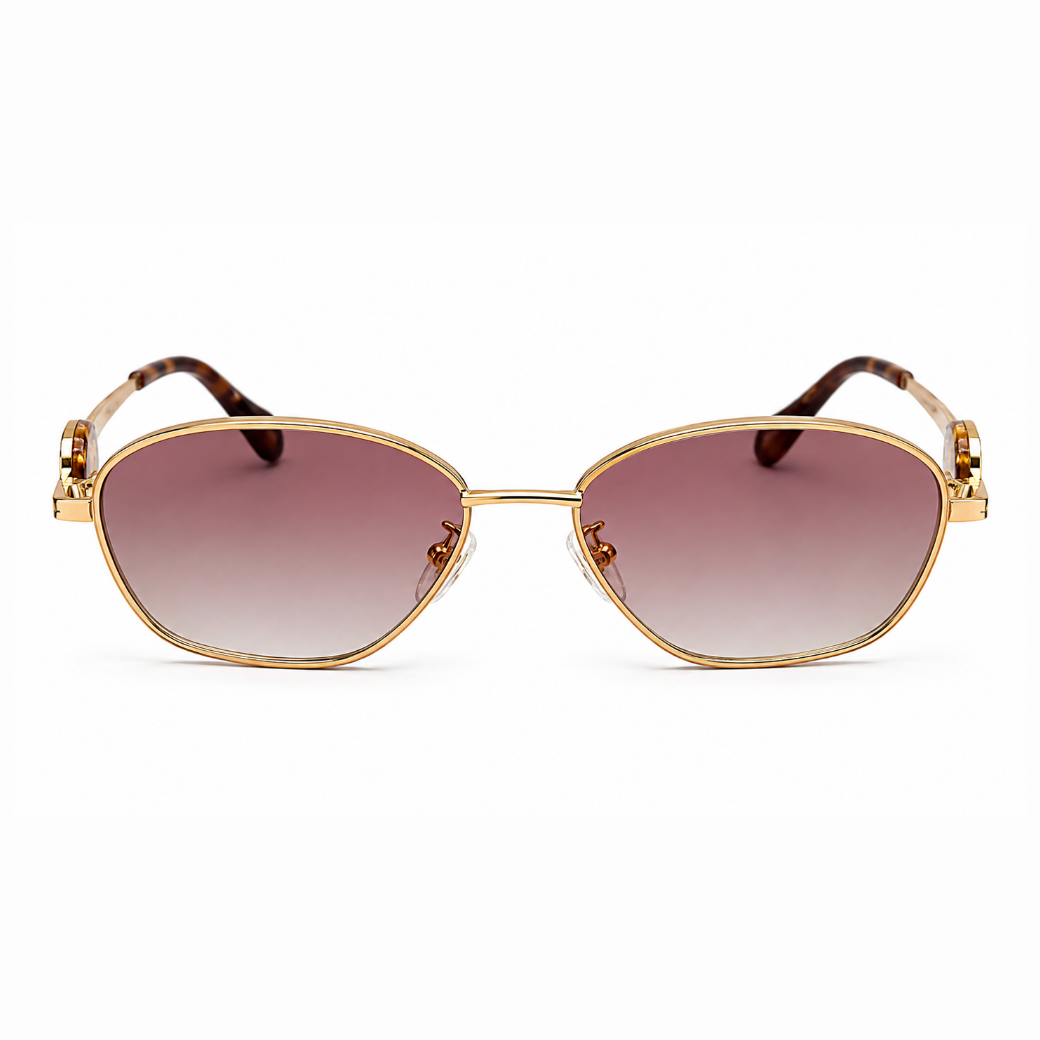 EVORA AURELIA S2 Gold Rose Gradient Premium Metal Sunglasses