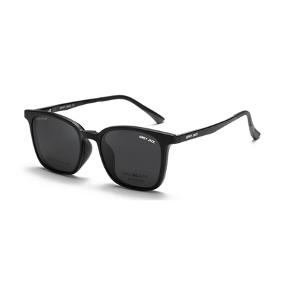 Grey Jack Clip On | Magnetic On Sunglasses Frame | GJ6201 | Shine Black | 52-19-143