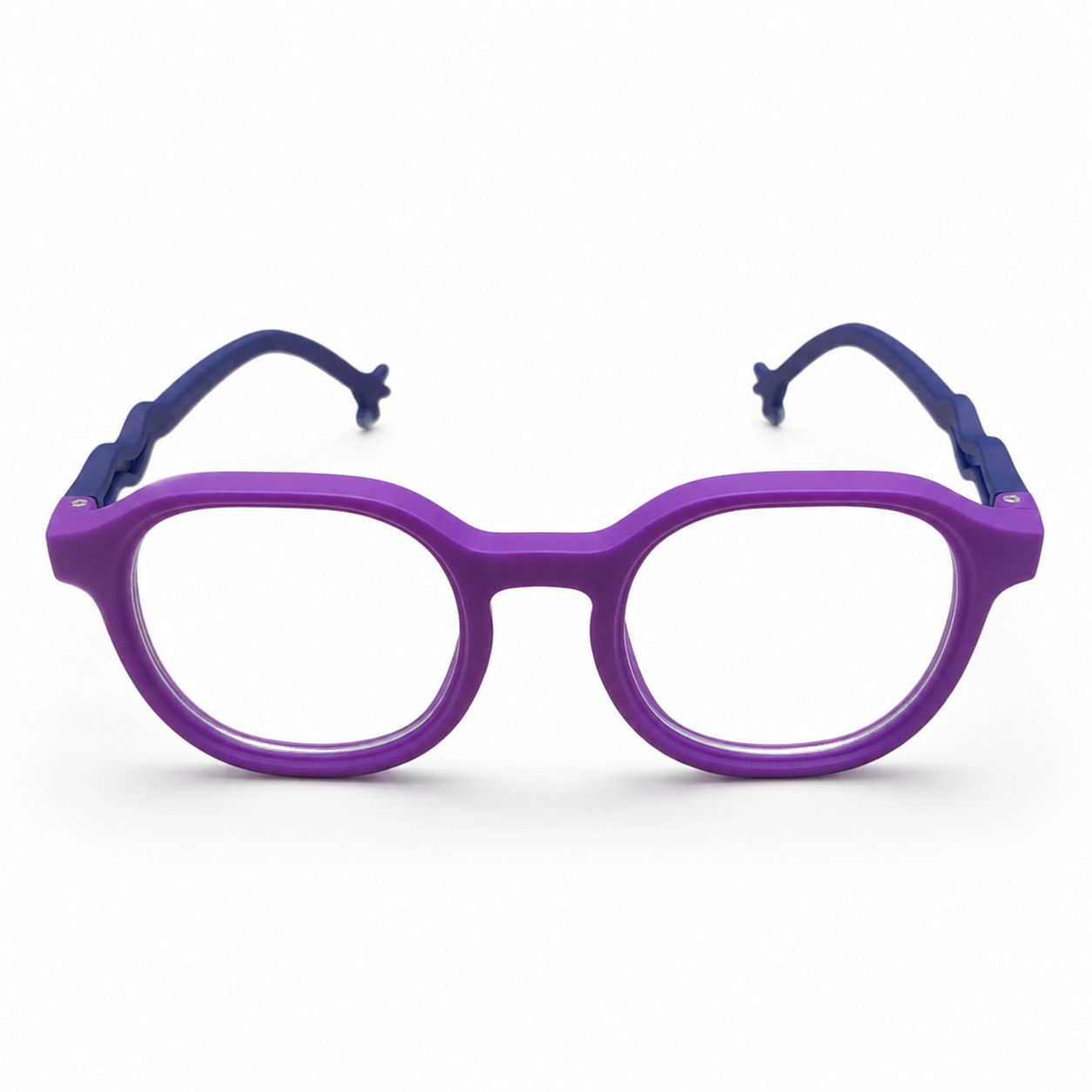 EVORA Kids Flex TR90 Eyeglasses – Purple & Royal Blue | Model LHH-1010 | Size 44-20-130