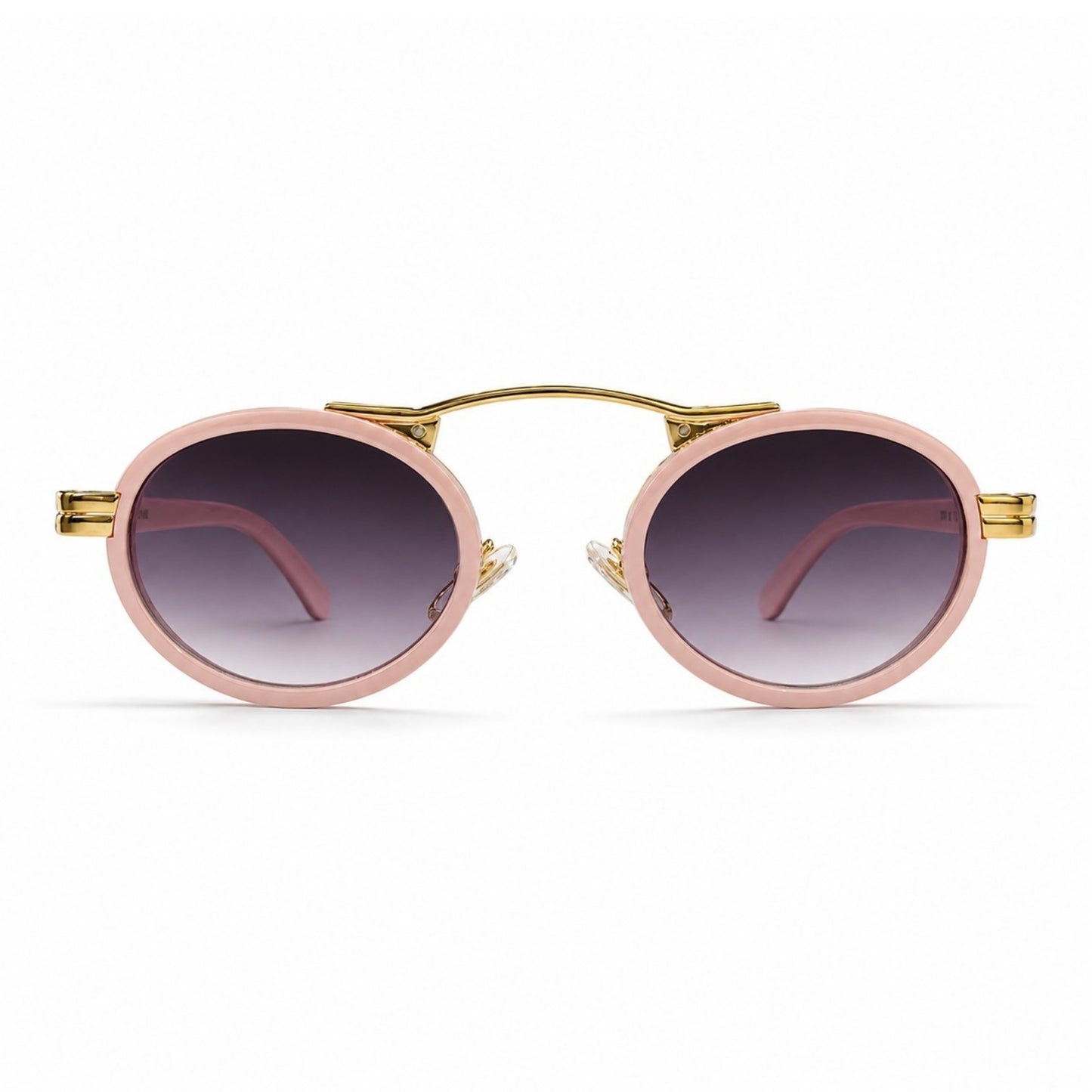 EVORA Blush Halo – Premium Round Pink Sunglasses for Women