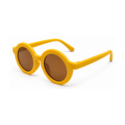 EVORA Kids Round Sunglasses – Yellow | Ages 3–7 Years