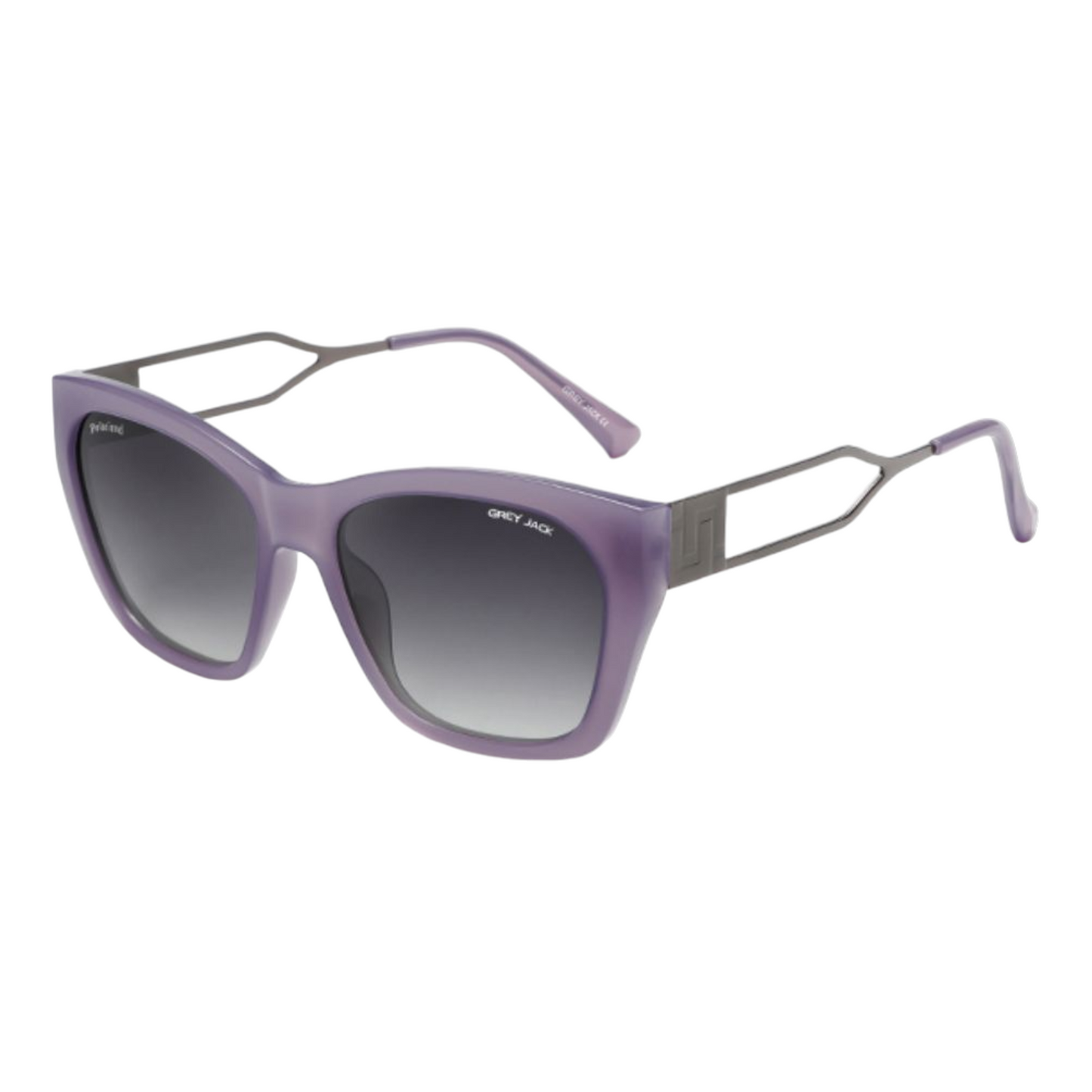 Grey Jack GJ A016 Polarized Sunglasses – Light Purple Frame with Grey Polarized Lens, Women’s Fashion Eyewear