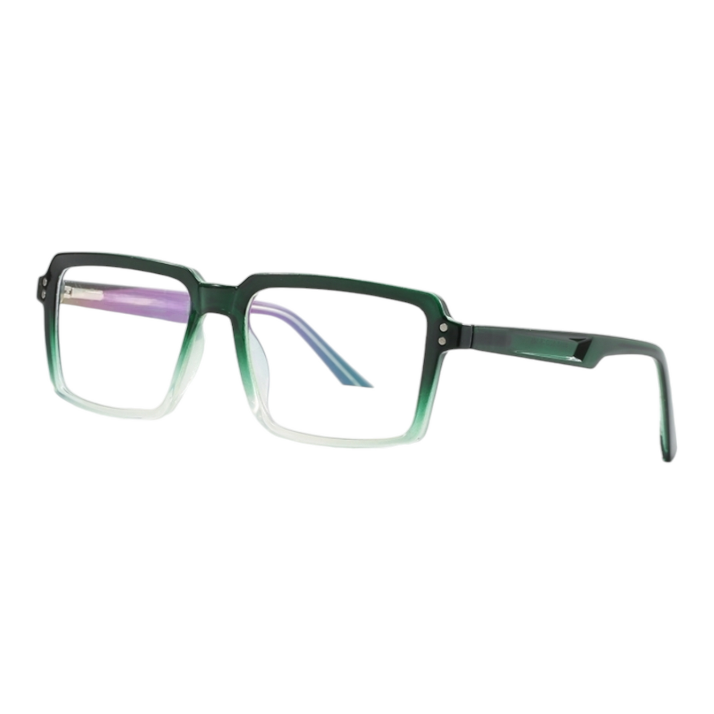 EVORA 8013 TR90 Eyewear Frame – Movie Star Bold | Transparent Green/White | Lightweight & Durable | 52-18-145 - EVORA