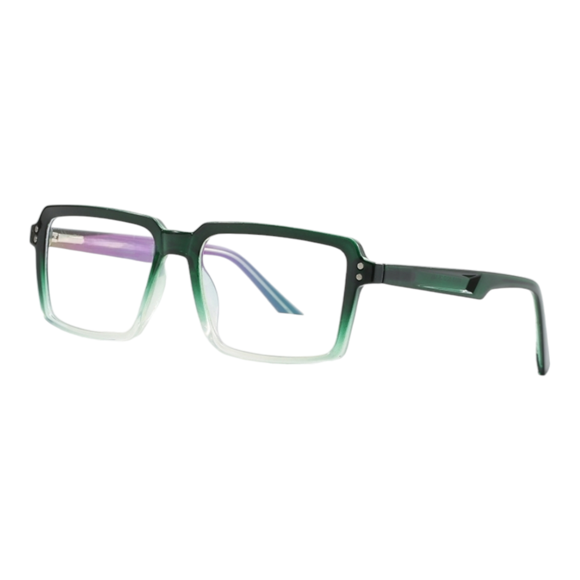 EVORA 8013 TR90 Eyewear Frame – Movie Star Bold | Transparent Green/White | Lightweight & Durable | 52-18-145 - EVORA