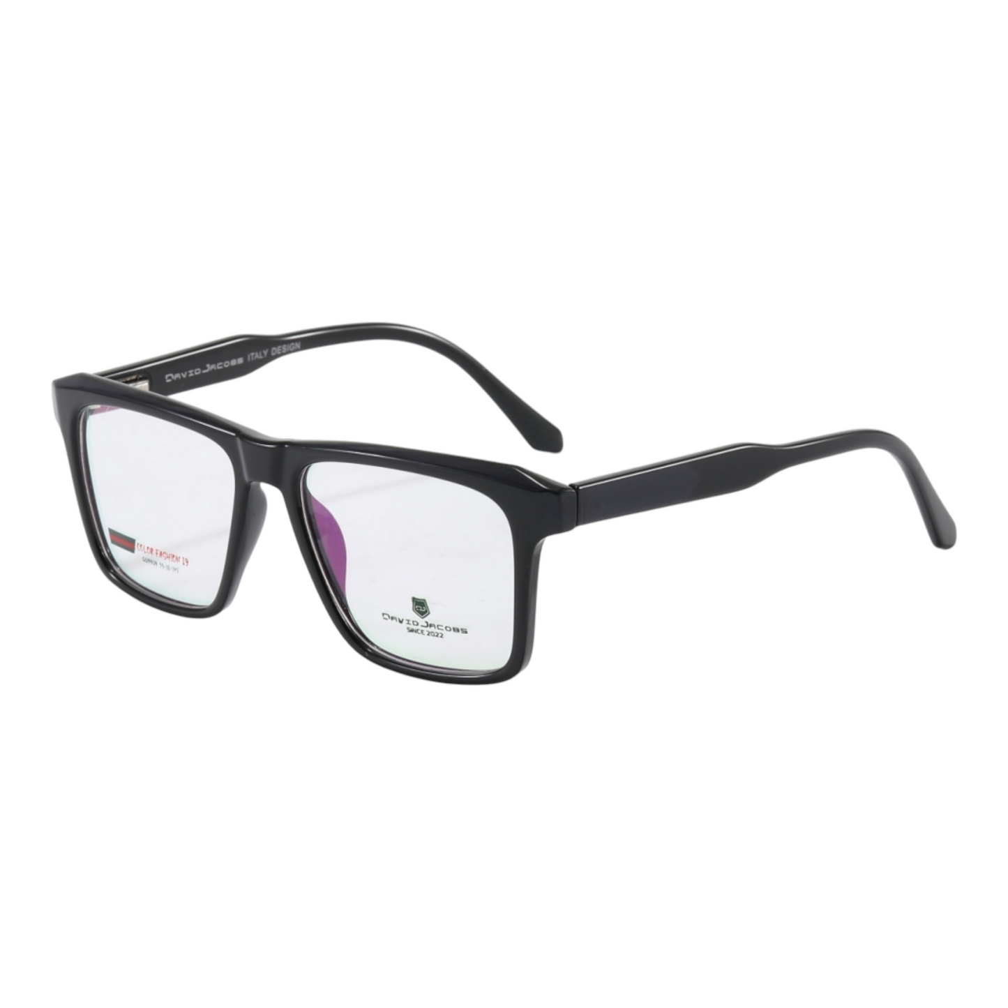 EVORA X David Jacobs GW9909 Compact Rectangle Eyewear for Men & Women – Premium TR90 Optical Frame | 7 Bold Colors | Size 53-16-145 - EVORA