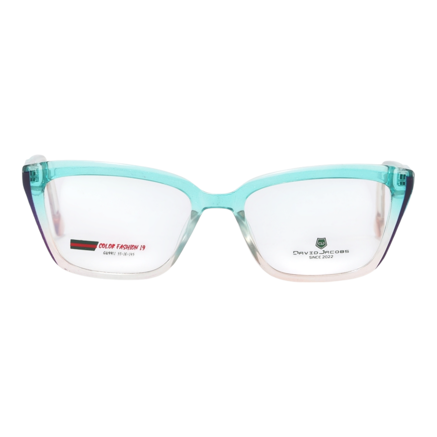 EVORA X David Jacobs GW9911 Bold Butterfly Eyewear for Women – Designer TR90 Optical Frames | 10 Color Options | Size 53-16-145 - EVORA