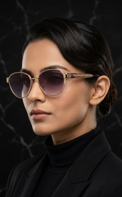 EVORA Lavender Luxe Premium Butterfly Sunglasses for Women