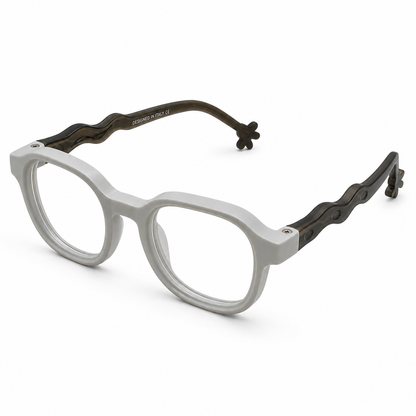 EVORA Kids Flex TR90 Eyeglasses – Pearl Grey & Smoke Black | Model LHH-1010 | 44-20-130