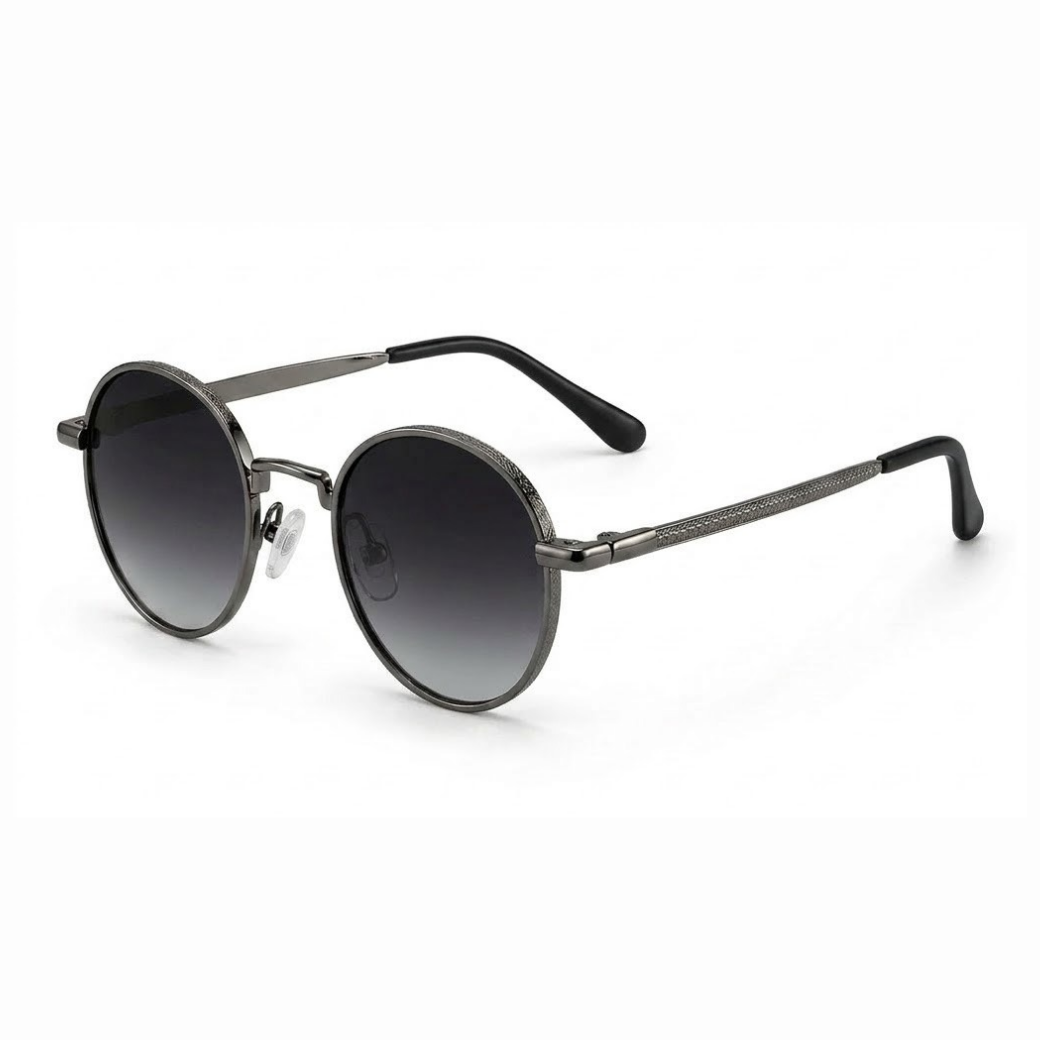 EVORA Eclipse – Gunmetal Round Premium Sunglasses