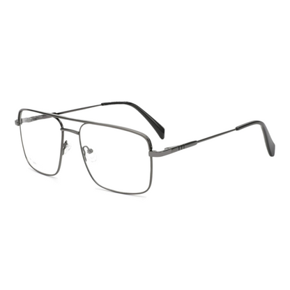 EV30009 Lightweight Metal Eyeglasses | Stylish Rectangle Frames for Men & Women | 52-18-142