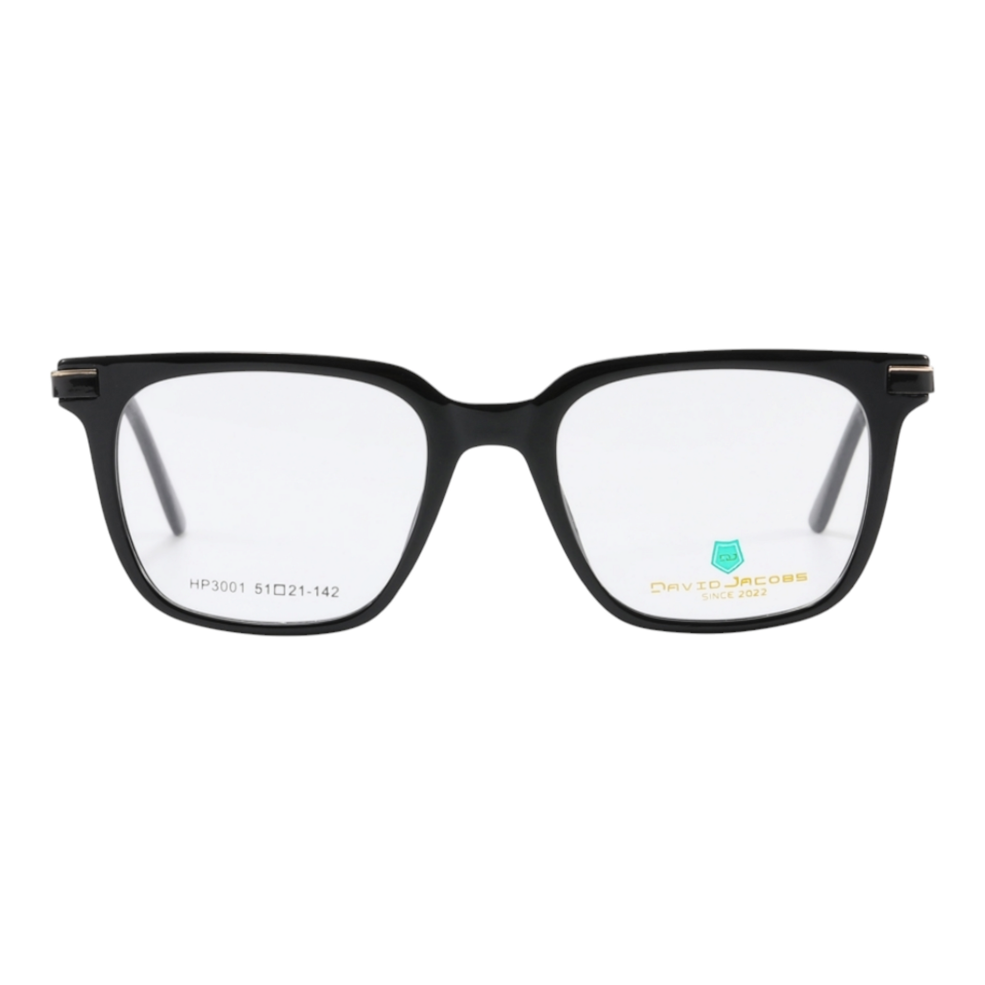 EVORA X David Jacobs HP3001 | Square Eyeglasses – Stylish Italian Design | 15+ Color Options | Unisex TR90 Frame (51-21-142) - EVORA