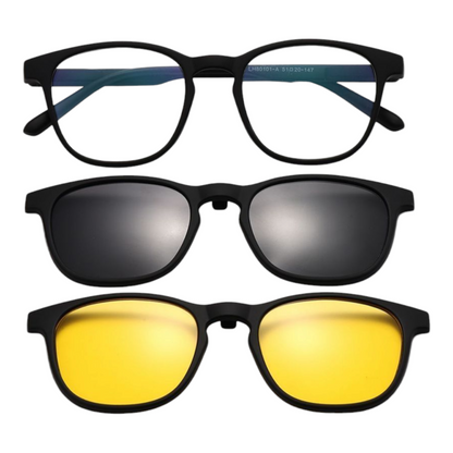 EVORA Hustle Switch – 2-in-1 Magnetic Clip-On Eyewear | Ultra-Light Flexible TR90 Frame | 10+ Stylish Colors Available - EVORA