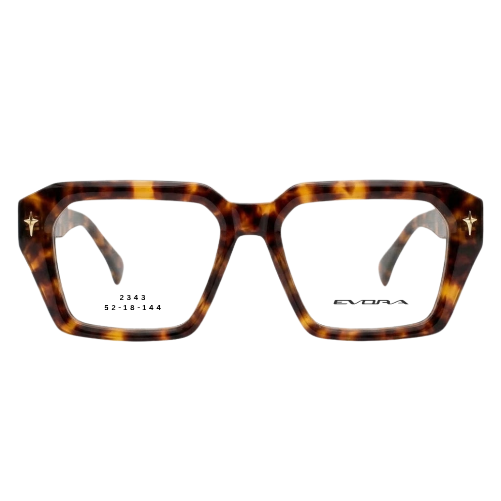 EVORA 2343 tortoise rectangular full rim eyeglasses 52-18-144