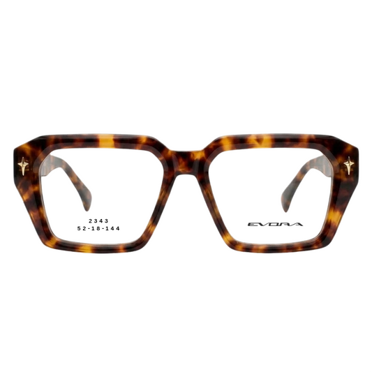 EVORA 2343 tortoise rectangular full rim eyeglasses 52-18-144