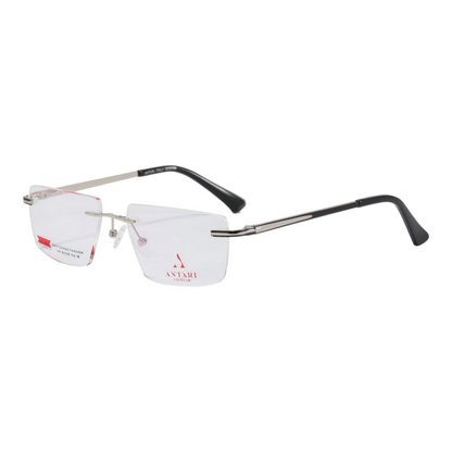 EVORA XP6009 – Silver Rimless Rectangle Eyeglasses - EVORA