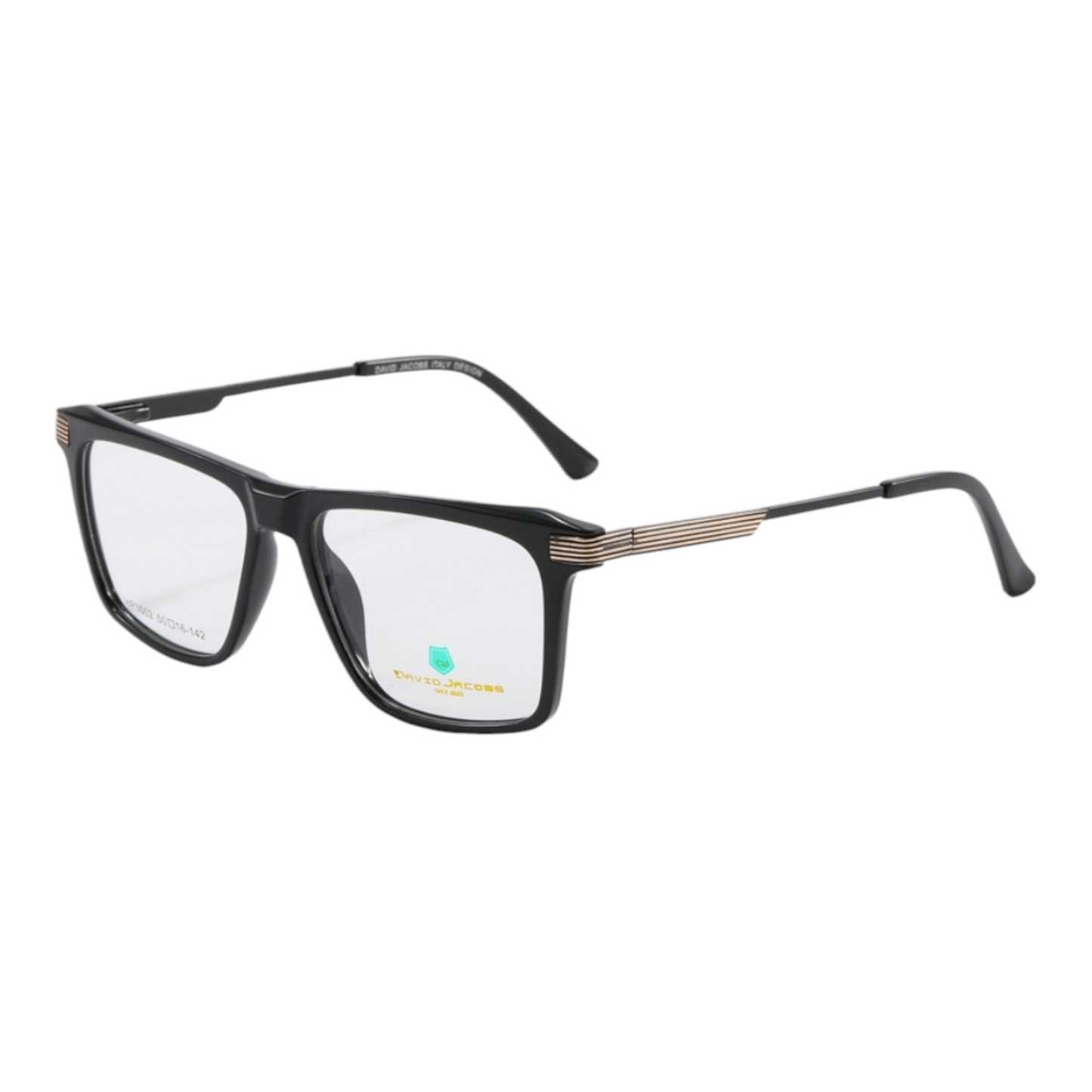 EVORA X David Jacobs HP3002 | Square Eyeglasses – Stylish Italian Design | 15+ Color Options | Unisex TR90 Frame (50-16-142) - EVORA